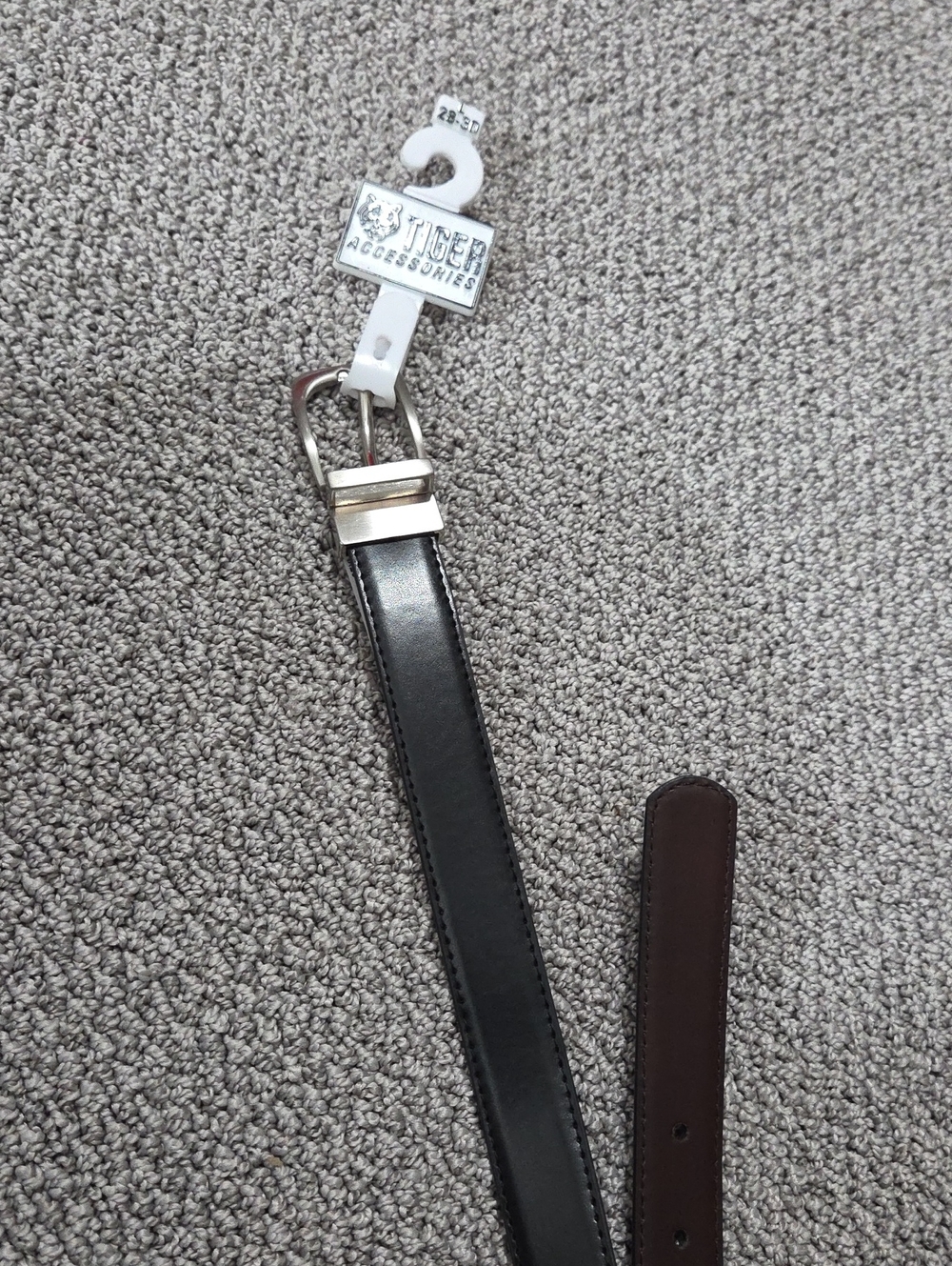 Tigar Kids reversible black and brown belt Large 28-30
